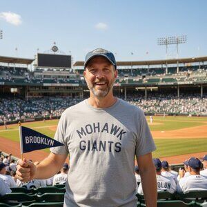 ⚾️ J.Crew x Ebbets Field Mohawk Giants Graphic Tee XL ⚾️